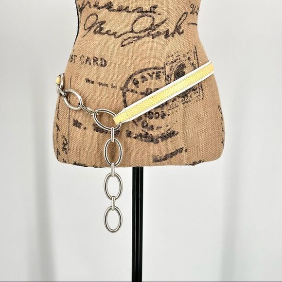 Anne Klein Genuine Snakeskin Leather belt chain hip Large XL‎ - Picture 3 of 8